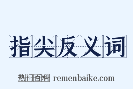 指尖反义词是什么意思的图片